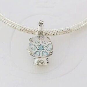 2022 New Snowflake Snowglobe Dangle Charm,Pandora Charm,Sterling Silver Charm